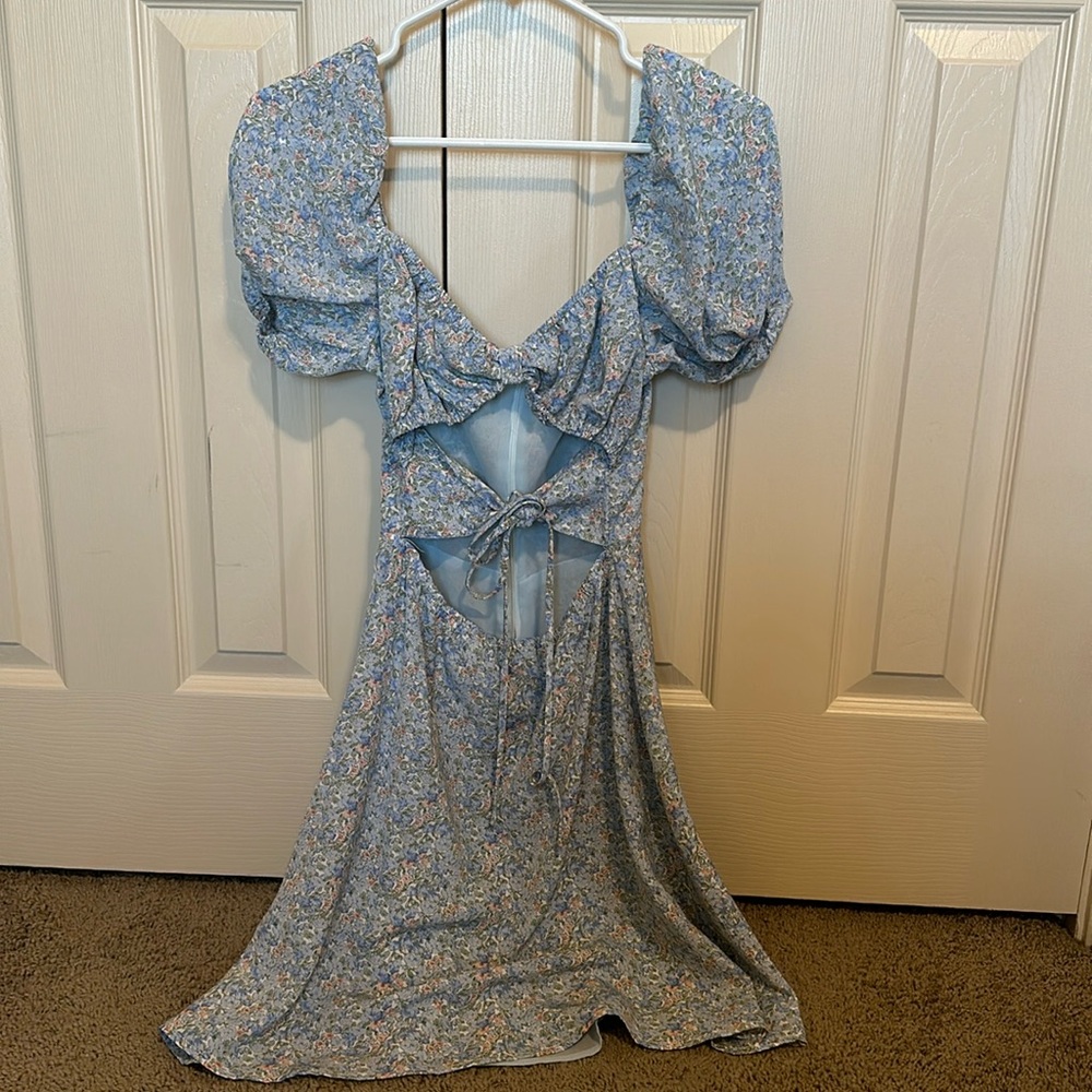 Open front dress